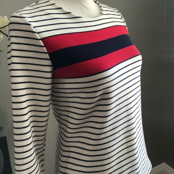Talbots 3/4 Sleeve Nautical Striped Top XS - Picture 3 of 7